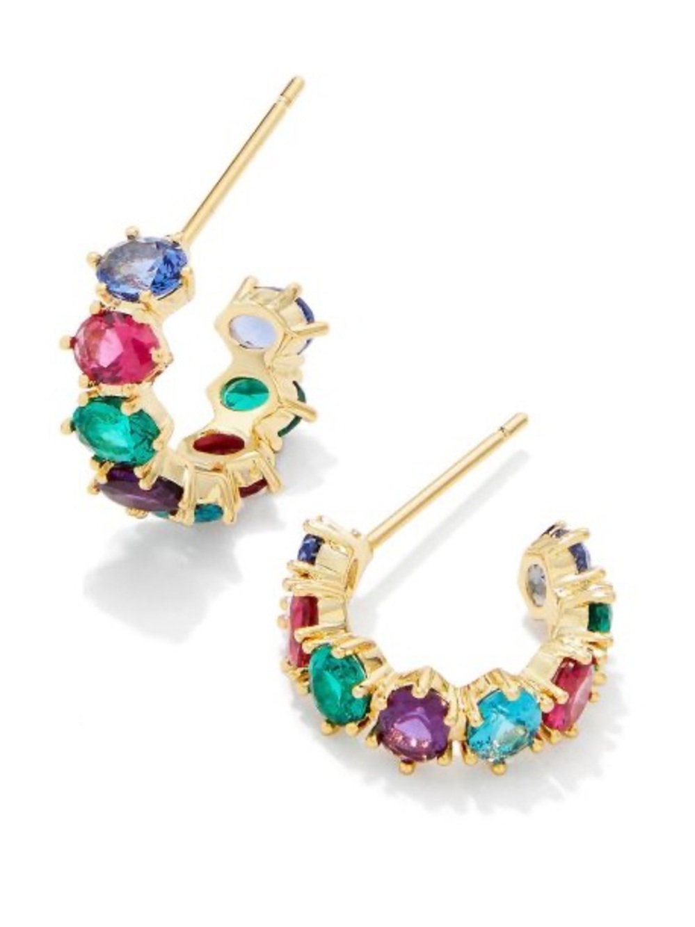 Kendra Scott Cailin Crystal Huggie Earrings in Multi Mix